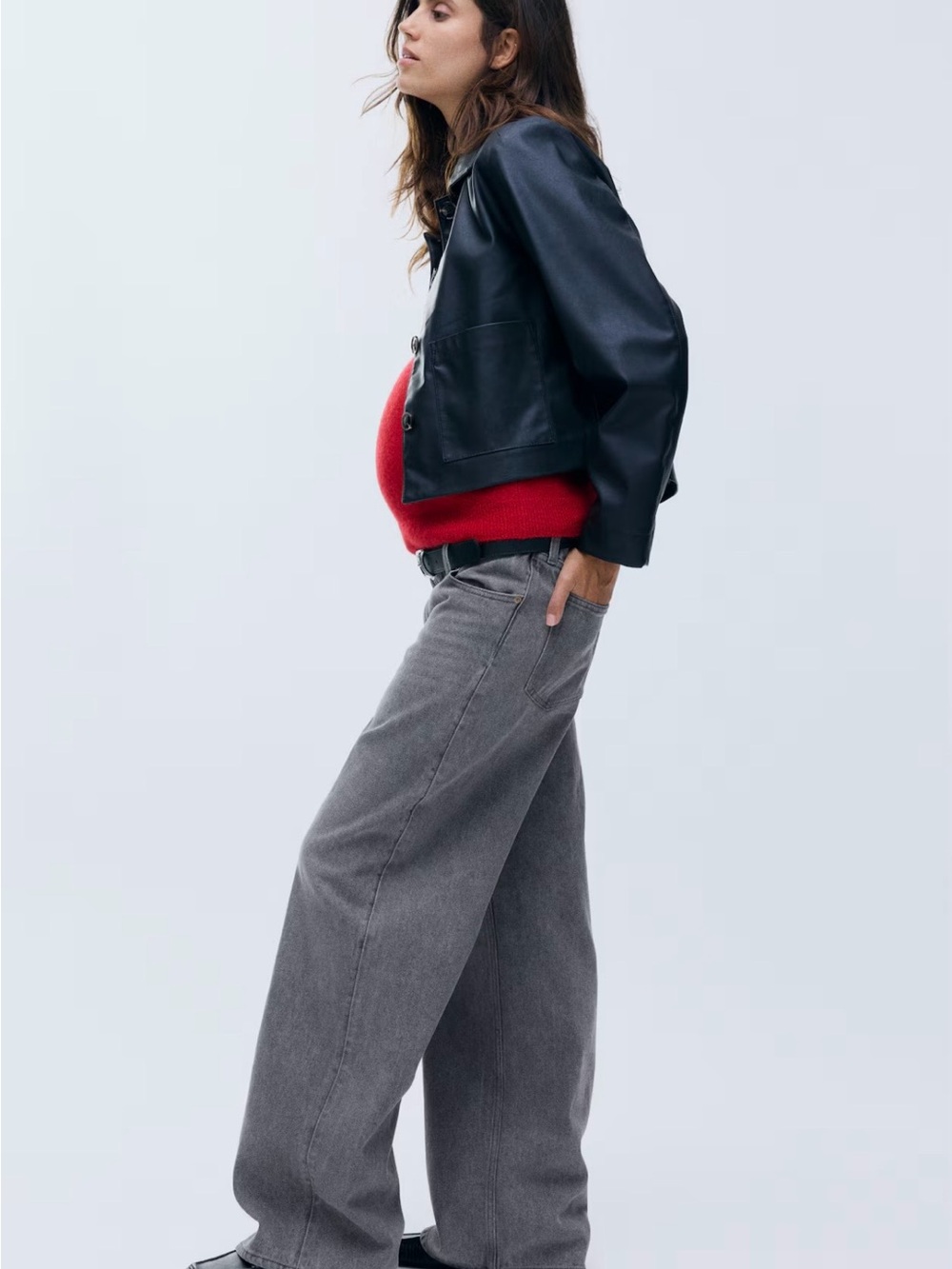 H&M “Mama Before & After” wide leg maternity jeans (lot of 3) - Picture 11 of 13